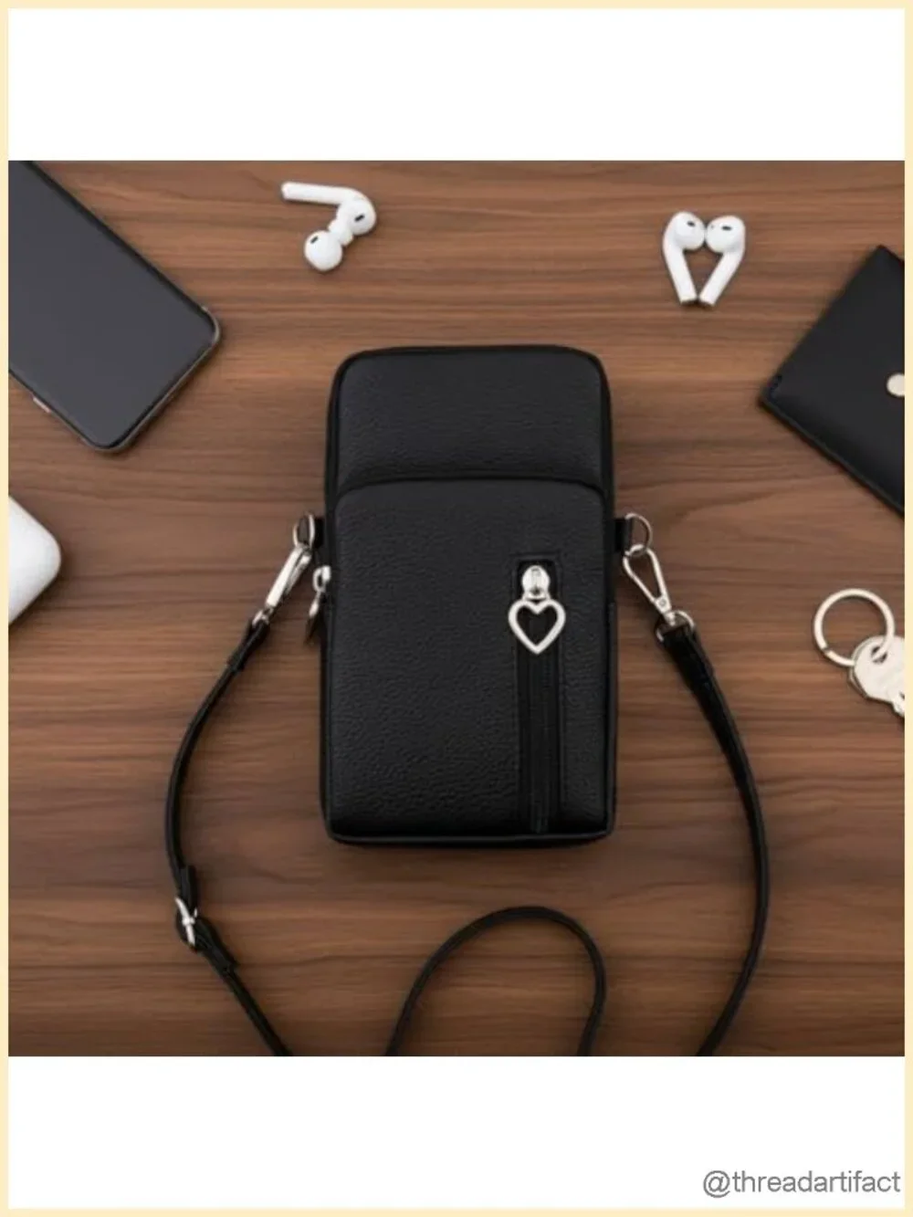 Small Crossbody Bag for Women - Mini Phone Purse with Wallet - Nylon Arm Bag